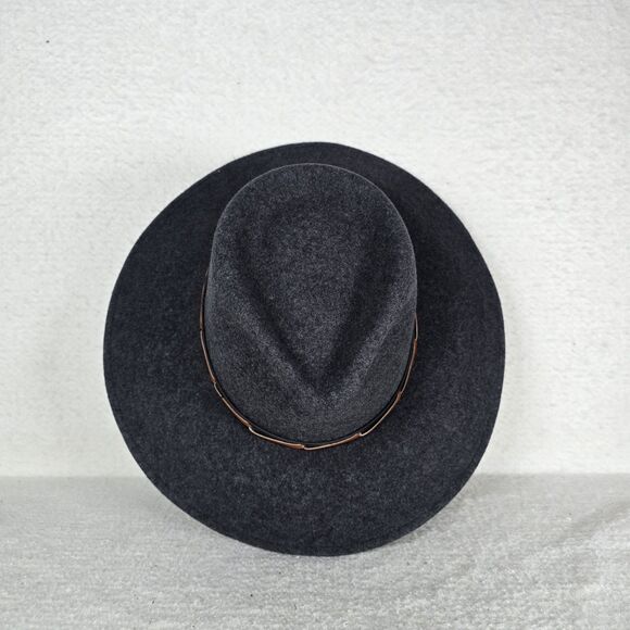 Unisex Wide Brim Tear Drop 100% Wool Fedora Style Hat Scarlett Begonia main image 6